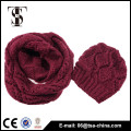 2016 New design high quality warm beanie and loop scarf